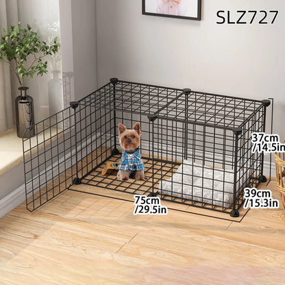 Dog Cage for Medium-Sized Dogs, Small Dogs, Indoor Teacup Dogs, Teddy, Labrador Villa Fence with Toilet, Dog Supplies