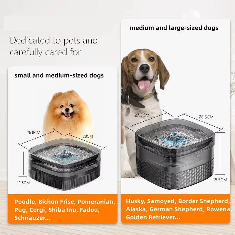 Dog Water Fountain for Cat Dogs, 5.5L Large Automatic Pet Water Dispenser, Cat Water Fountain Dog Water Bowl Dispenser Multi-Pet