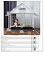 Indoor Dog Cage Villa with Toilet Small Dog Shelter for Pomeranian And Teddy Dogs Family Pet Cage with Tray