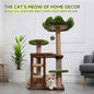 Medium Cat Tree: Green Staircase Multi-Tier Cat Tower with Scratching Post and Cozy Perch Cat Climbing Frame