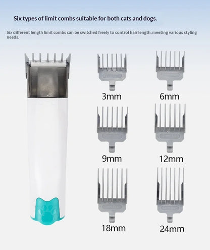 pet 7-in-1 hair suction device cat dog vacuum cleaner machine hair trimmer electric push cutting grooming shaving cleaning