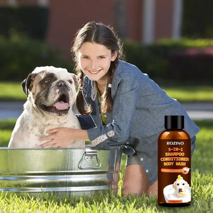 Dog Wash 3-in-1 Coconut Shampoo and Conditioner Plant-Based Organic Tearless Moisturizer Dog Shampoo and Conditioner Carpet