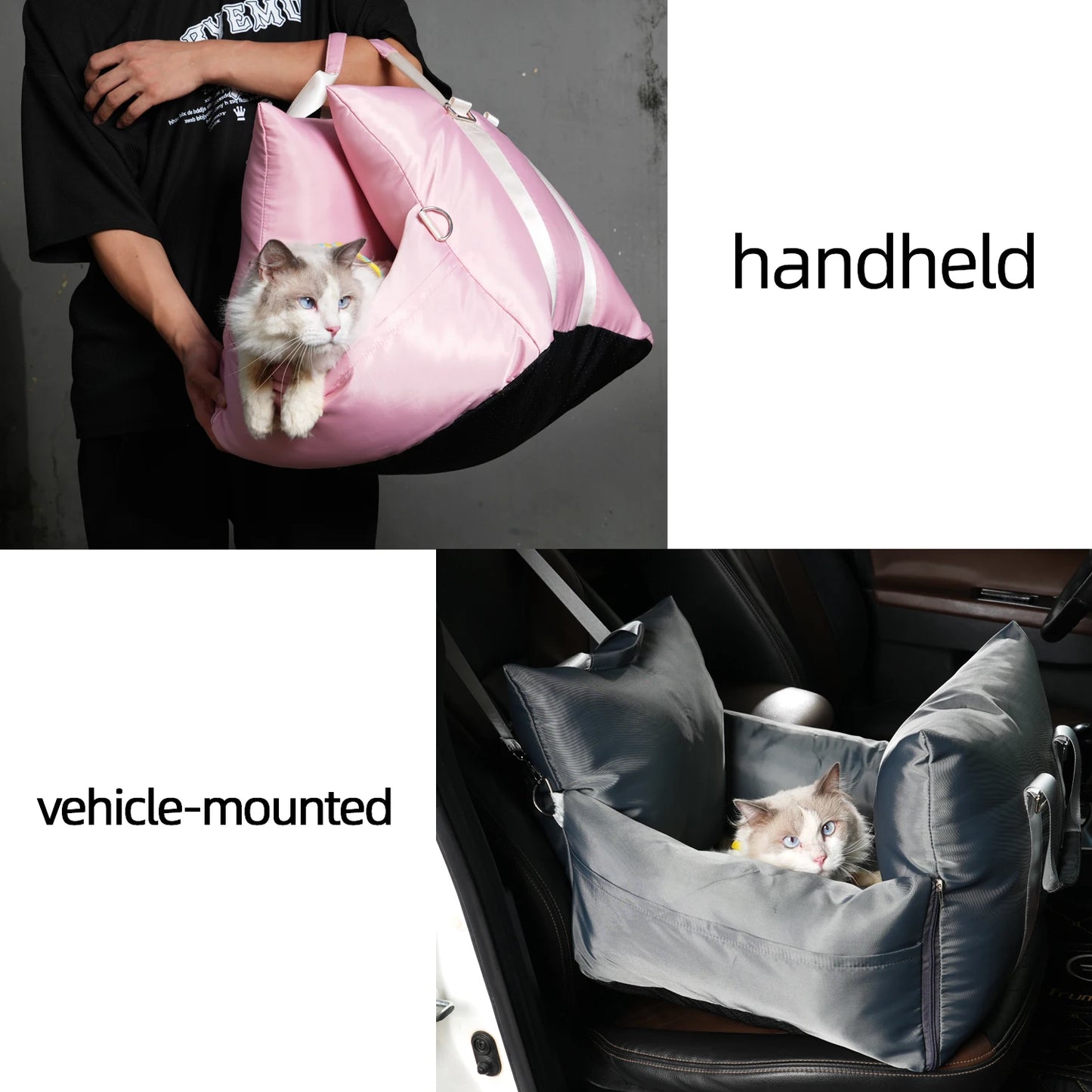 Waterproof Luxury Dog Car Seat Pet Beds Comfortable Puppy Dog Beds Soft Travel Pet Car Seat with Safety Buckle Dropshipping
