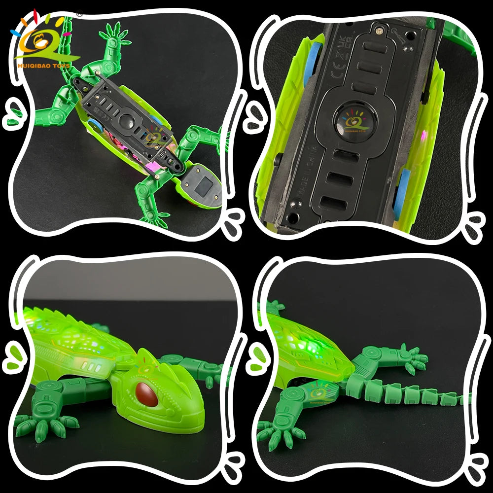 RCElectric Gecko Toy with Super Strong Suction for Wall Climbing, Colorful Lights, and 360° Rotation—A Creative Toy for Kids