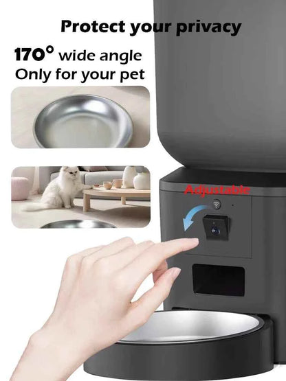 Furpipi 8L Smart Automatic Cat Feeders with 1080P HD Camera 5G WiFi Pet Feeder Tuya APP Control Smart Dog Cat Kibble Dispenser