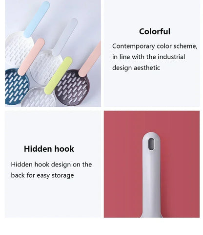 Cat Litter Scoop Set with Base Long Handle Clashing Cat Poop Tool High-Grade ABS Plastic Durable Kitten Toilet Cleaning Tool Pet