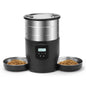 4.5L Button WiFi Automatic Cat Feeder Includes Two Stainless Steel Bowls Smart Pet Cat and Dogs Food Dispenser Feeder Pet Feeder