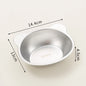 Stable Raised Cat Bowls Elevated 15° Neck Guard Dog Bowls Shatter-resistant 304 Stainless Steel Cat Food Bowl for Puppy and Cat