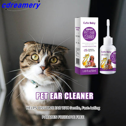 CDY  ear droppings, and ear drops. Suitable for cats and dogs to relieve itching and clean the ear canal