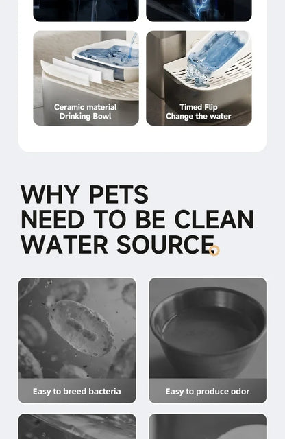 4.5L Smart Dump Pet Water Dispenser Remote Control Automatic Wireless Water Drinker Cat Water Feeder Kitten Heating Fountain