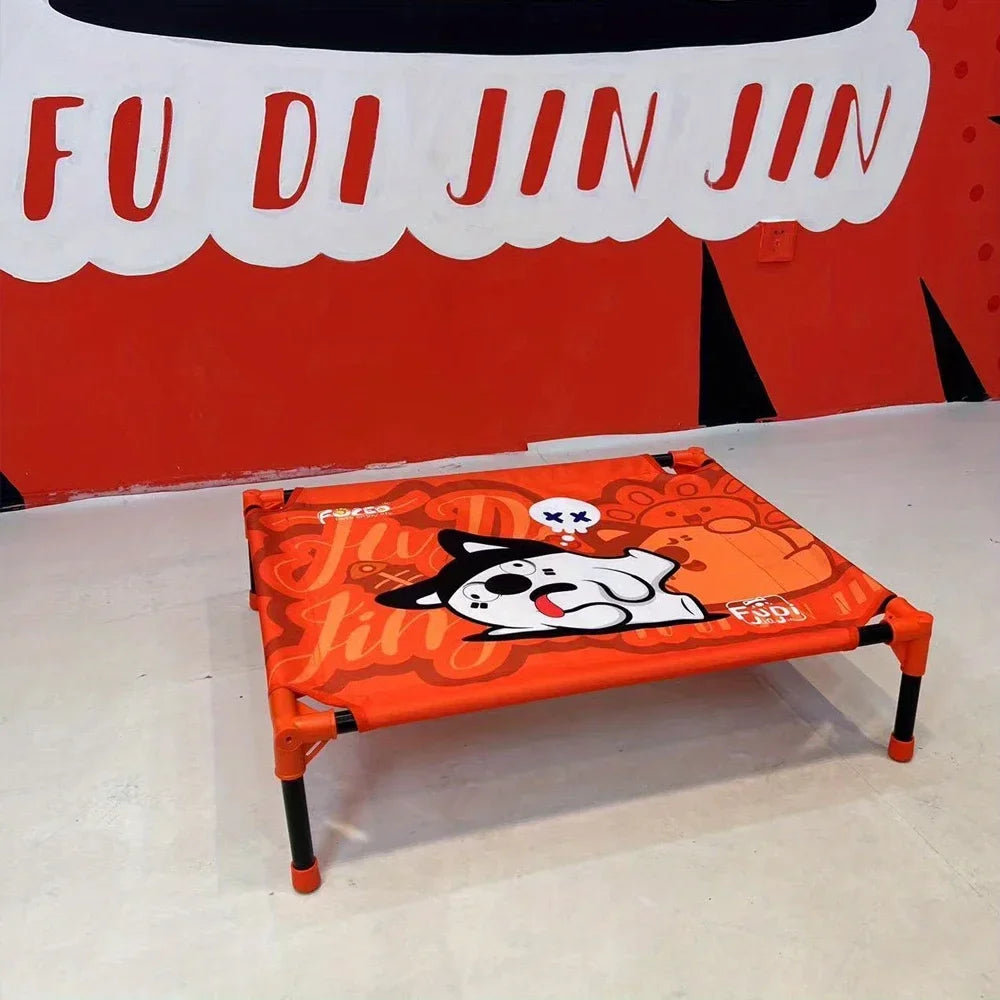 Winter Outdoor Elevated Dog Bed, Large, Medium, Small Pet Dog Bed, Portable Dog Bed for Camping or Beach Breathable Mesh Mesh