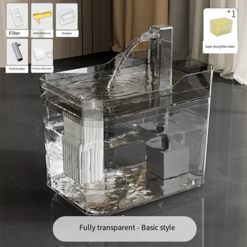 1.5L Cat Water Fountain Automatic Water Dispenser USB Live Circulation Filter Pet Drinker Quiet Pet Water Fountain Cat Small Pet