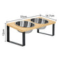 15° tilted heightened pet bowl heightened dog bowl with stainless steel food bowl feeder suitable for cats and puppies