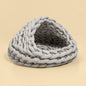 Cute Cat Bed Nest Small Dog Kennel Winter Thick House Weaving Pet Puppy Sleeping Bag Super Soft Cat Sleeping Bed Pet Cushion