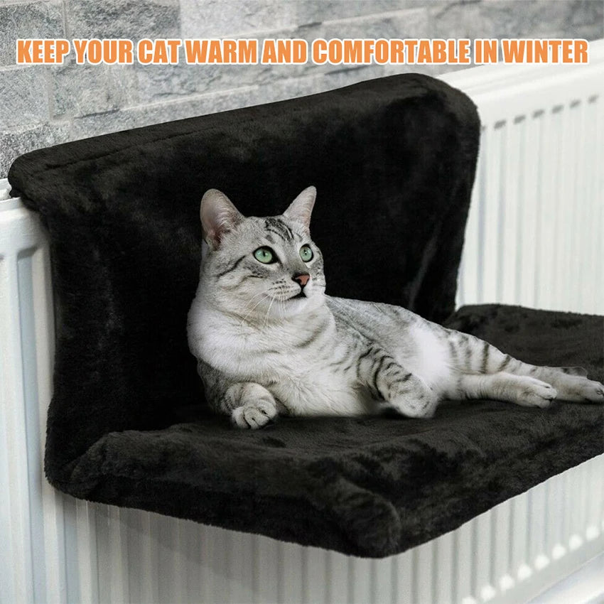 Hanging Cat Bed Hammock Luxury Radiator Bed Warm Fleece Basket Pet Metal Iron Frame Sleeping Bed for Cats