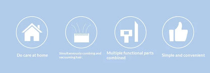 pet 7-in-1 hair suction device cat dog vacuum cleaner machine hair trimmer electric push cutting grooming shaving cleaning