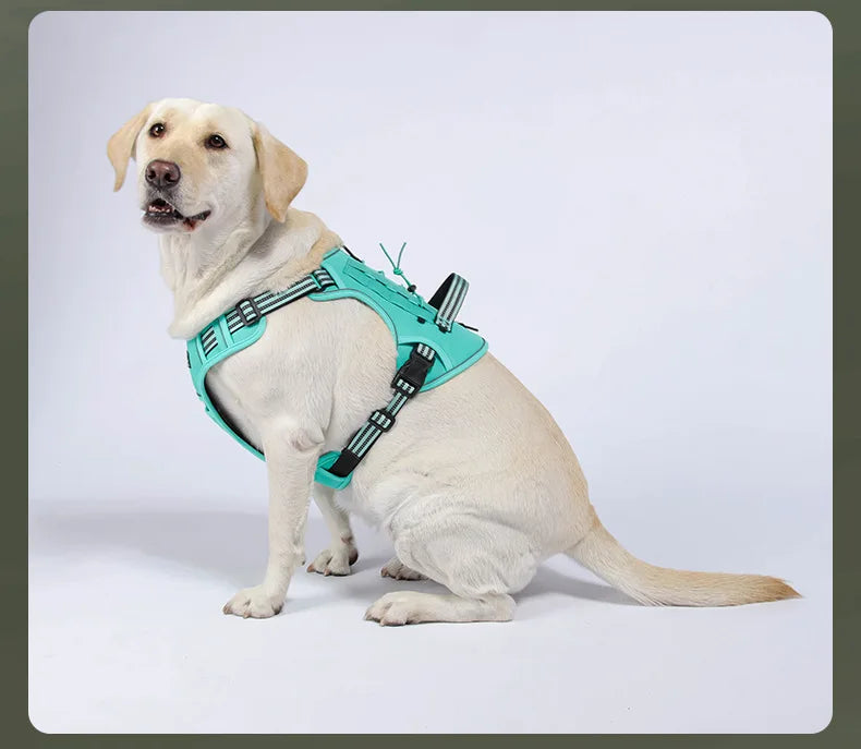 Reflective Dog Harness Tactical Training No Pull Medium Large Dog Vest Adjustable Safety Lead Military Running Pet Harnesses