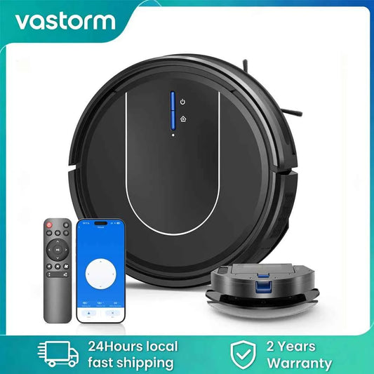 E2 Robot Vacuum Cleaner 3-in-1 Vacuum Floor Mop Cleaner with Auto-Charging 5000Pa Strong Suction Alexa/WiFi/App for Home Carpet Pet Hair Cleaning