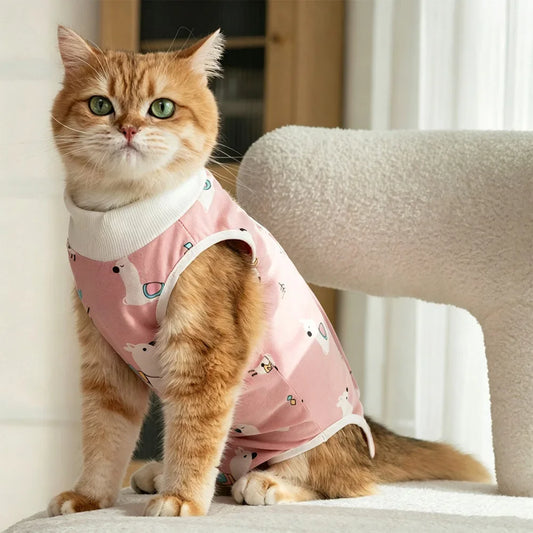 Cat After Surgery Anti Licking Breathable Cat Clothes Surgery Recovery Suit Female Cat Spay Recovery Suit Kitten Onesie for Cats