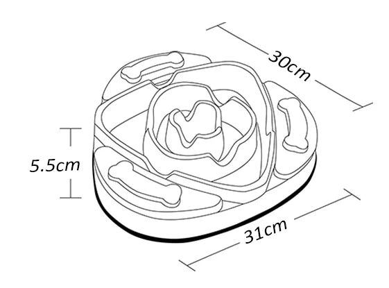 Truelove Pet Dog Slow Feeder High Quality Durable Non Slip Eco-friendly Plastic Protect Cat Dog Cervical Spine Food Bowl TLT2602