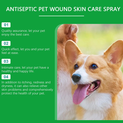 Dog Skin Soothing Spray 50ml Anti Itch Relief Pet Hot Spot Wound Care Moisturizer Cat Puppy Coat Healing Quick Absorb Liquid
