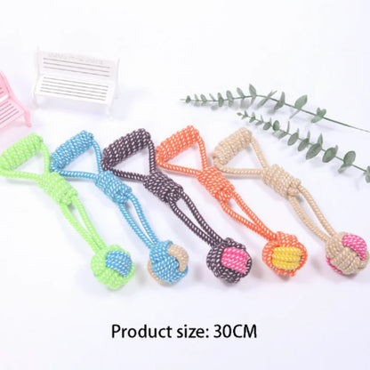 Mini Dog Toys Interactive Cotton Rope Chew Ball Toothbrush Puppy Toy for Teething Large Small Dogs Pet Accessories