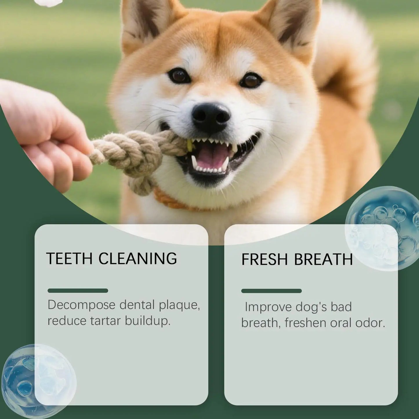 100g Dog Tooth Powder Freshen Breath Natural Plaque Tartar Remover Probiotic Teeth Cleaning Dental Care For Puppy Small Large