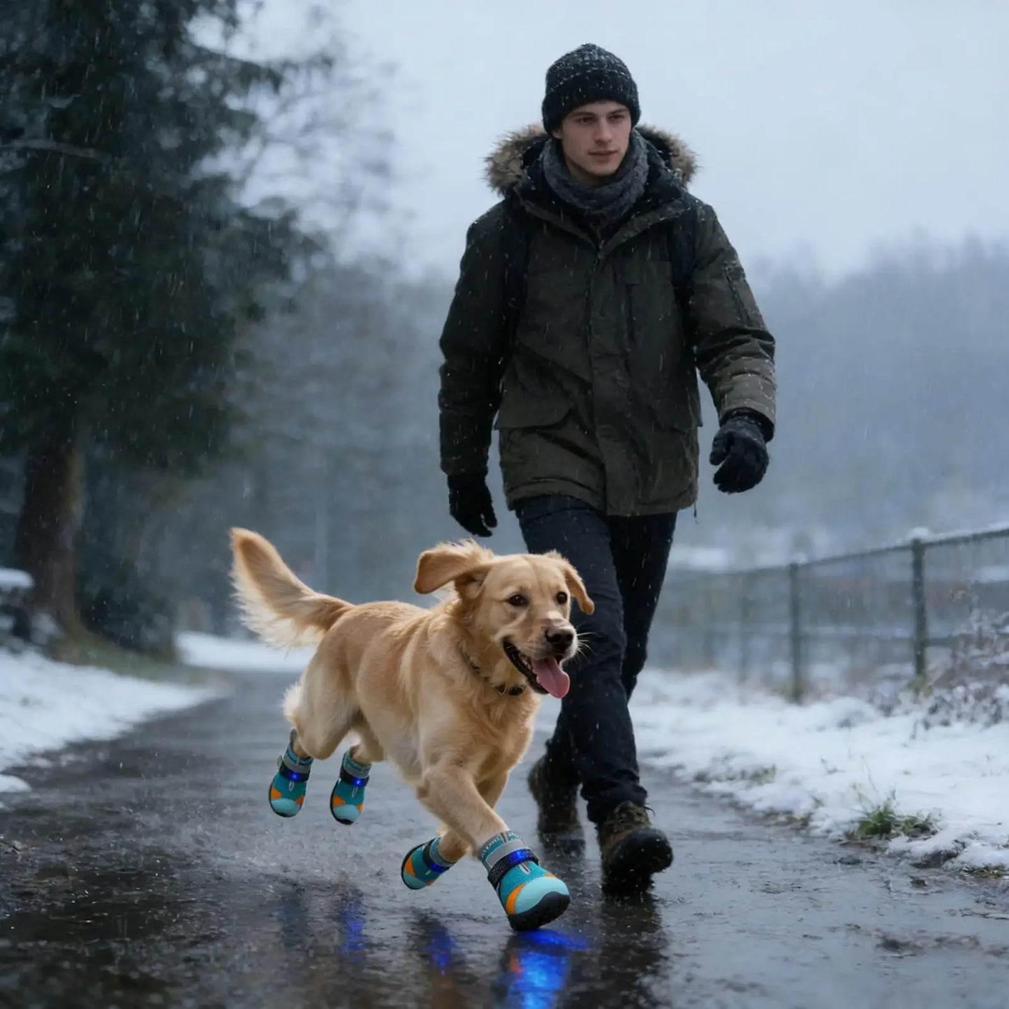 Light Up Dog Shoes Breathable Pet Supplies Doggy Shoes Cat Glowing Boots For Puppy Kitten Summer Outdoor Night Walks Training
