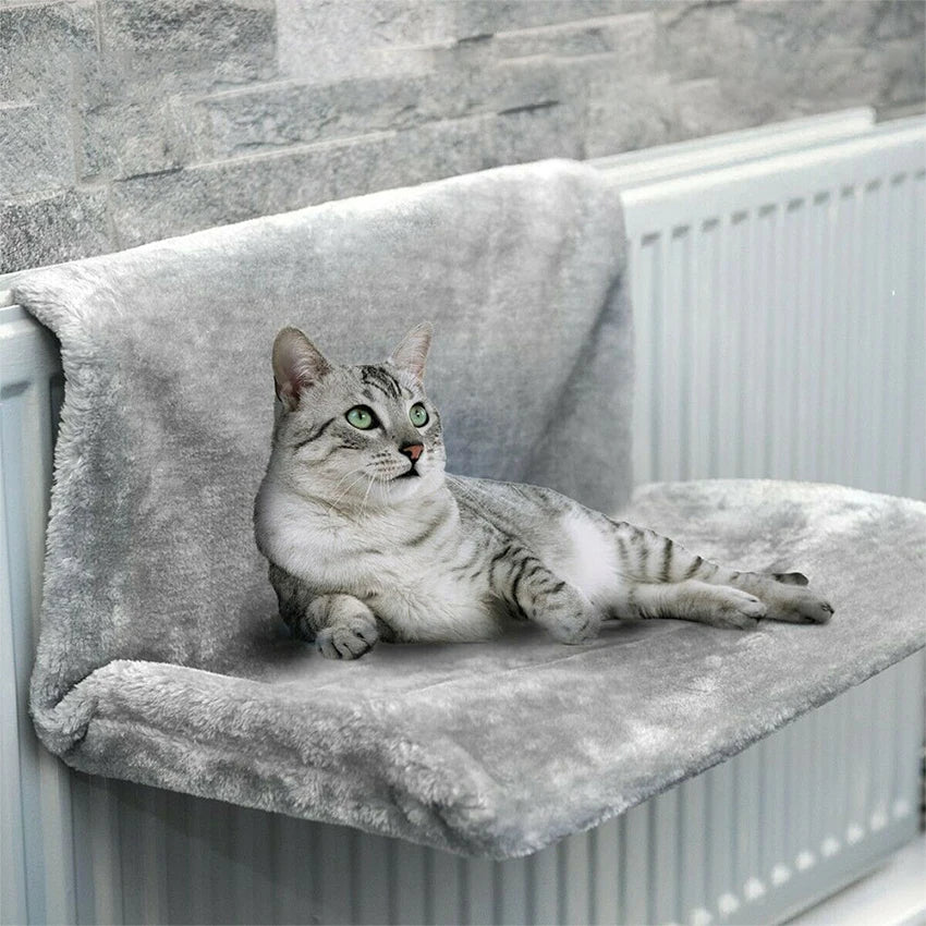 Hanging Cat Bed Hammock Luxury Radiator Bed Warm Fleece Basket Pet Metal Iron Frame Sleeping Bed for Cats