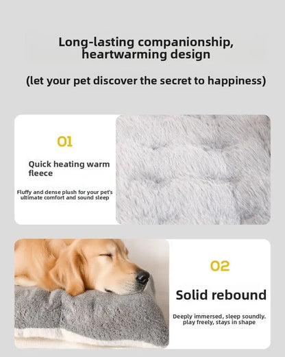 Dog Bed Mat Large Size Sleeping Pad for Winter Use Keep Warm Double-sided Use Golden Retriever Stress-relieving Sleeping Pad