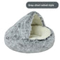 Pet Autumn and Winter Warm Shell Semi-Enclosed Cat Bed Pure Cotton Pet Cat Bed Semi-Enclosed Dog Bed Dog Bed Enclosed Cat Bed