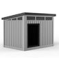 Resin Dog House with Hydraulic Rod, Waterproof Outdoor Insulated Dog Kennel, Slanted Roof Large Dog Shelter for Medium Large Dog