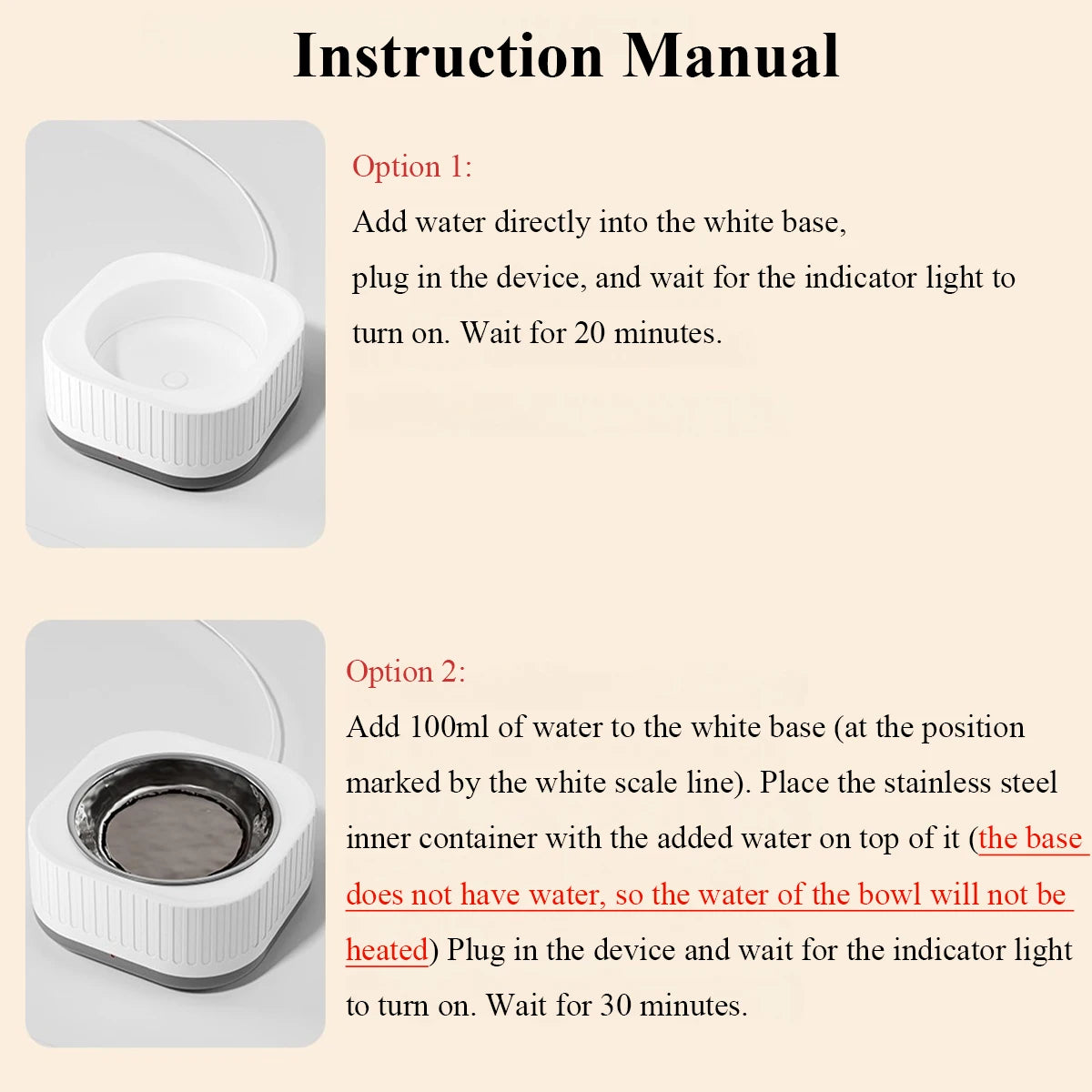 Pet Heating Bowl for Water/Food Cat Bowl Heating Noiseles Keep Warming Dog Water Bowls Winter Constant-temperature Pet Supplies