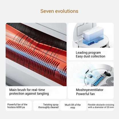 Xiaomi Robot Vacuum H40, 10,000 Pa Powerful Aspiration, Ultra-Accurate Cleaning with Navigation LDS, 2-in-1: Vacuum and Wash