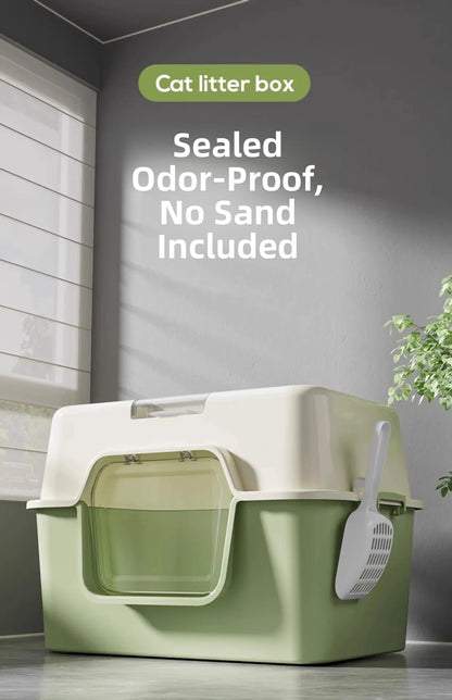 Large Size  Litter Box Full Enclosure Anti Odor Anti Splaing Cabinet  Toilet  Poop Pan Supplies Pet Care Accories