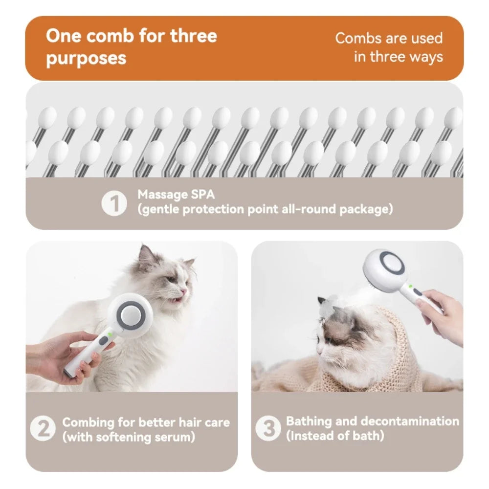 Pet spray Comb Cat Cleaning Massage Comber Brush Removing Float Needle Comb Anti Flying Hair Spray Cat Dog Comb Beauty Products