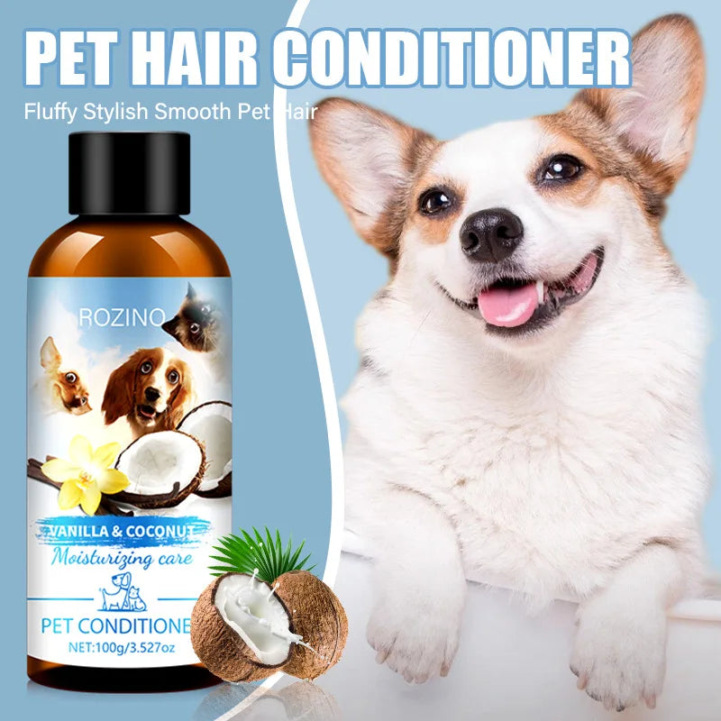 Pet Wash Care Set Shampoo 100ml+Conditioner 100ml Deodorizing Long Lasting Fragrance Cat Dog Shower Gel Pet Cleaning Products