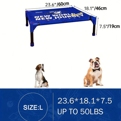 Winter Outdoor Elevated Dog Bed, Large, Medium, Small Pet Dog Bed, Portable Dog Bed for Camping or Beach Breathable Mesh Mesh