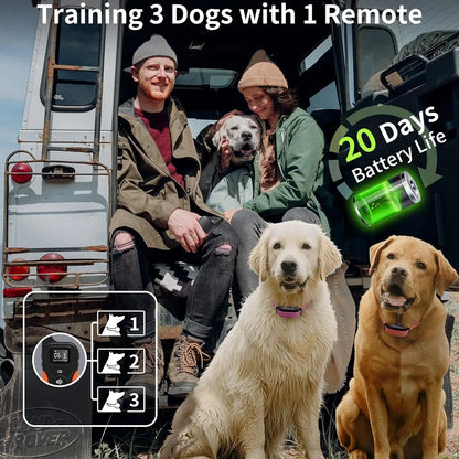 No Shock Dog Training Collar with Remote 3300ft Range,Vibrating Dog Collar Waterproof&Rechargeable Electric Collar for Dogs