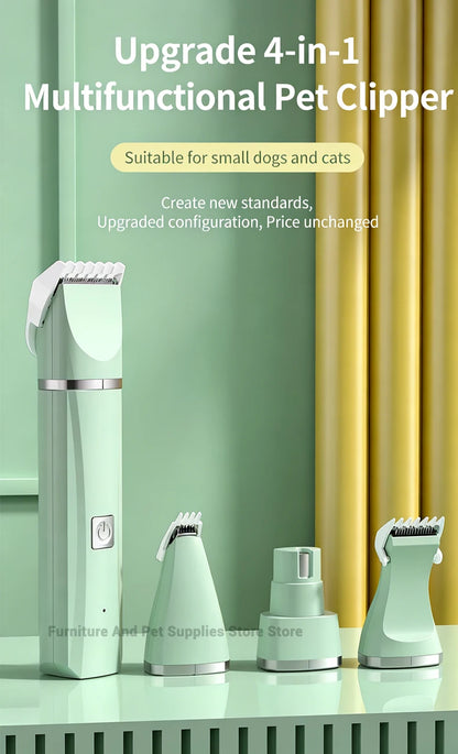 Professional 4-in-1 Electric Pet Grooming Tool Set Dog Hair Clippers USB Rechargeable Pets Haircut Trimmer Shaver Cats Supplies