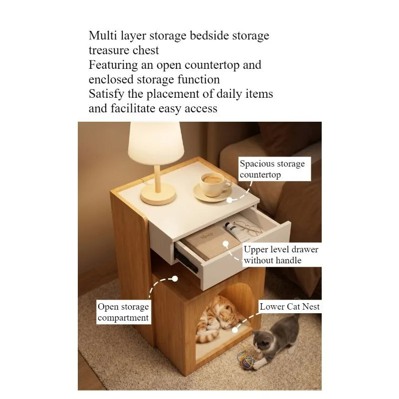 Bedside table Four seasons Universal bedside pet sharing cabinet Storage cat furniture Villa