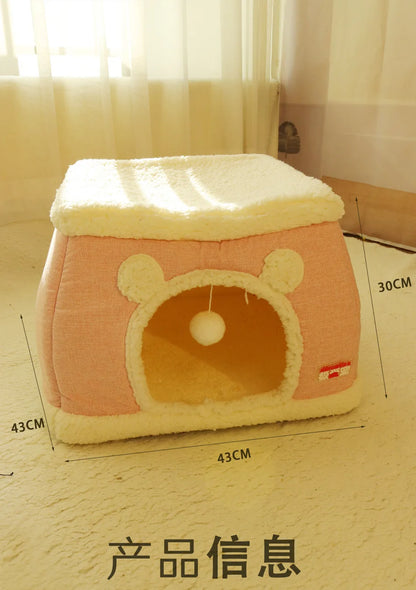 New 360 Degree Fully Enclosed Electric Heating Cat and Dog House Cat Nest Winter Warmth Constant Temperature Cat Beds Blanket