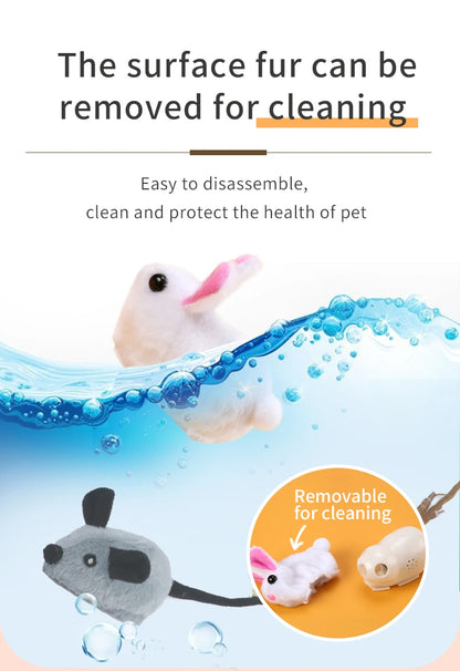 Smart Running Mouse Cat Toy Interactive Random Moving Electric Toys USB charging Simulation Mice Kitten Self-Playing Plush Toys