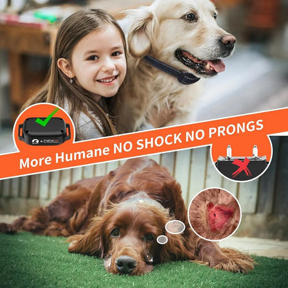 No Shock Dog Training Collar with Remote 3300ft Range,Vibrating Dog Collar Waterproof&Rechargeable Electric Collar for Dogs