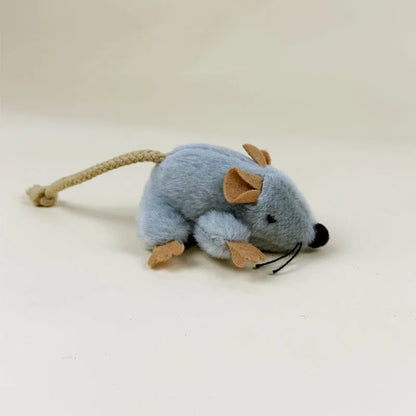 Interactive Cat Toys Plush Mice Playthings Gray Mouse Shape Kitten Toy for Indoor Cat Plush Mouse Cat Toys Cat Chew Toy