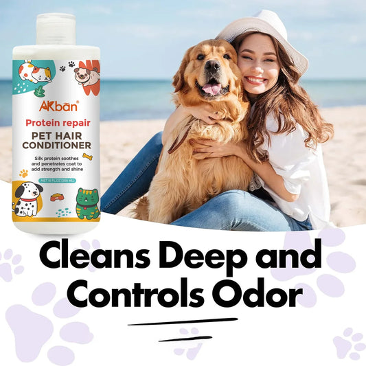 Pet Conditioner Cat Dog Shower Gel Shampoo Deep Cleaning Deodorizing Anti Itch Hair Soft Fluffy Lasting Fragrance Pet Supplies