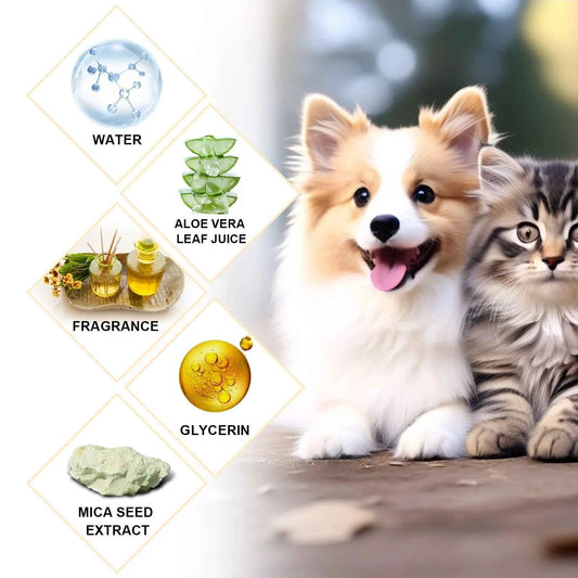 YEGBONG Dog Wash Shampoo: Flea & Mite Killer, Dirt Removal - Anti-Itch, Deodorizing & Moisturizing Formula for Softening Coat