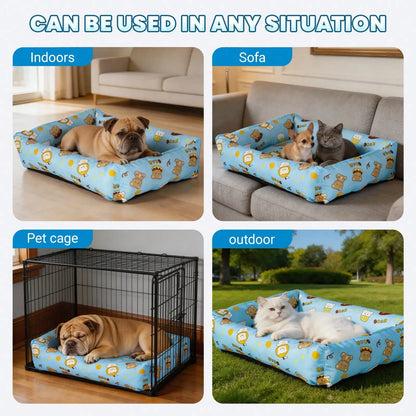 Summer Pet Cooling Mat | Cartoon Bear Design Pet Bed, Waterproof & Scratch-Resistant, Suitable For Cats & Dogs