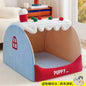 Warm Winter Thickened Semi Enclosed Dog Bed Tent Luxury Villa Cave For Large Dogs And Corgis Cozy Home Bedroom Christmas Gift
