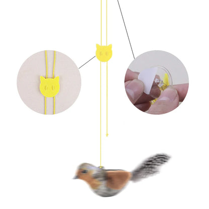 Hot lifelike Bird Vivid Cat Toys Pet Catnip Simulation Molding Cat Teaser with Feather Soft Plush Fabric Toys for Kitten